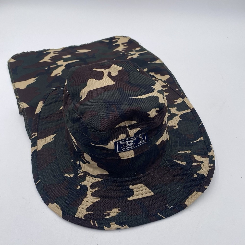 Abercrombie & Fitch Camo Boonie Bucket Hat Vintage  Y2k 90s USA Size‎ Medium